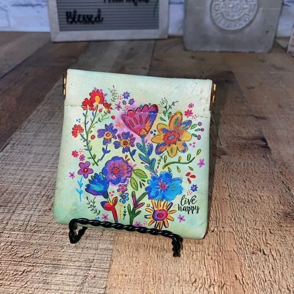 Natural Life "Live Happy" Small Pouch.